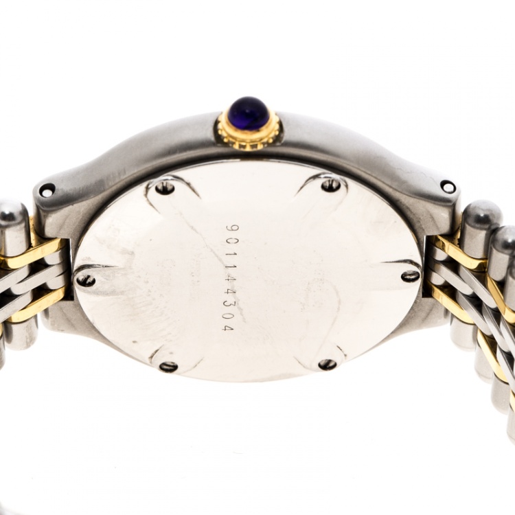 Pre Owned Cartier White Stainless Steel Must De Cartier 21 Women's Wristwatch 28 mm