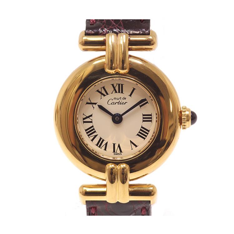 Cartier Ivory Gold Plated Sterling Silver Must de Cartier Colisee Women ...