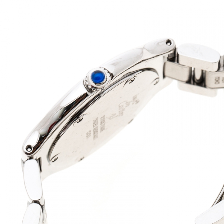 مملوكة مسبقًا Cartier Silver Stainless Steel Must De Cartier 21 Women's Wristwatch 31 mm