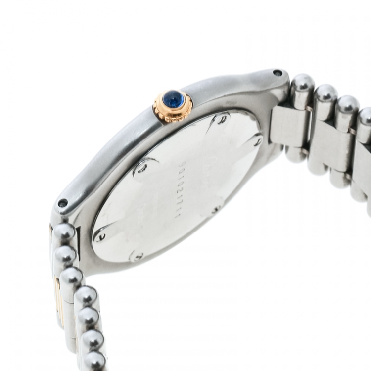 Pre Owned Cartier Cream Stainless Steel Must de Cartier Women's Wristwatch 31 mm