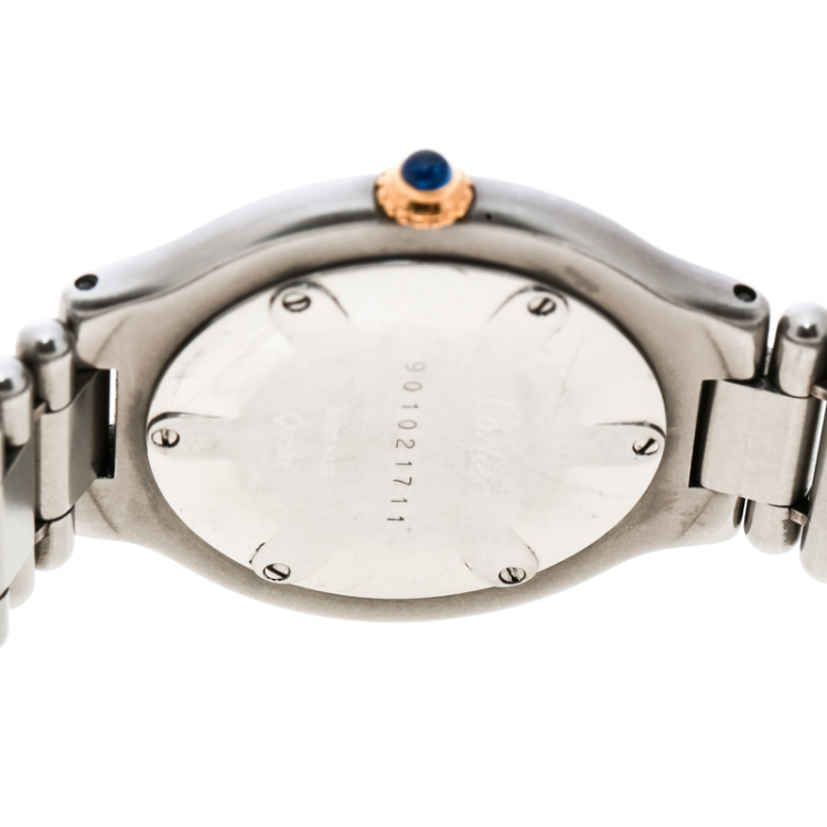 Pre Owned Cartier Cream Stainless Steel Must de Cartier Women's Wristwatch 31 mm