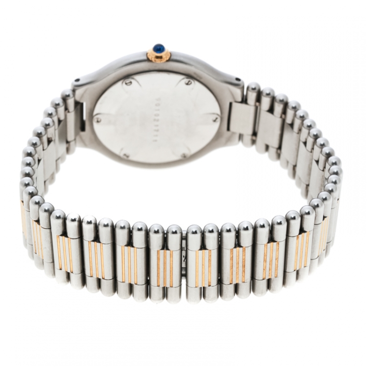 Pre Owned Cartier Cream Stainless Steel Must de Cartier Women's Wristwatch 31 mm