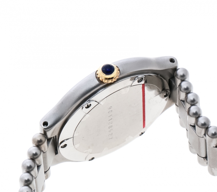 Pre Owned Cartier Grey Stainless Steel Must de Cartier Women's Wristwatch 28 mm