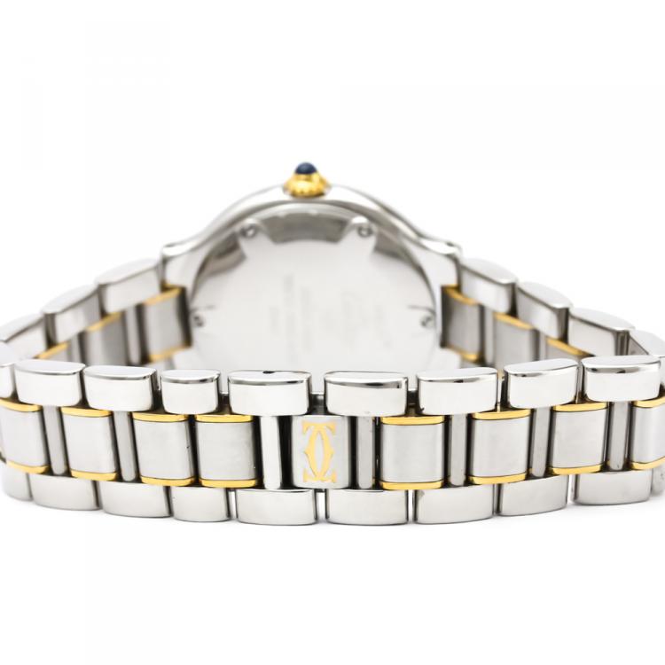 مملوكة مسبقًا Cartier Silver Stainless Steel Must 21 Women's Wristwatch 28MM
