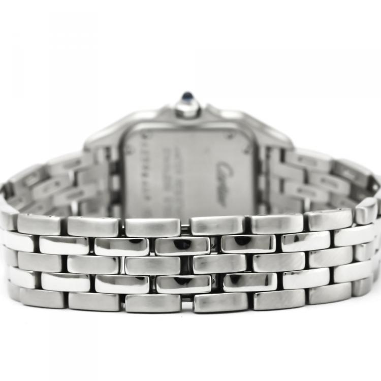 Pre Owned Cartier Silver Stainless Steel Panthere de Cartier Women's Wristwatch 24MM