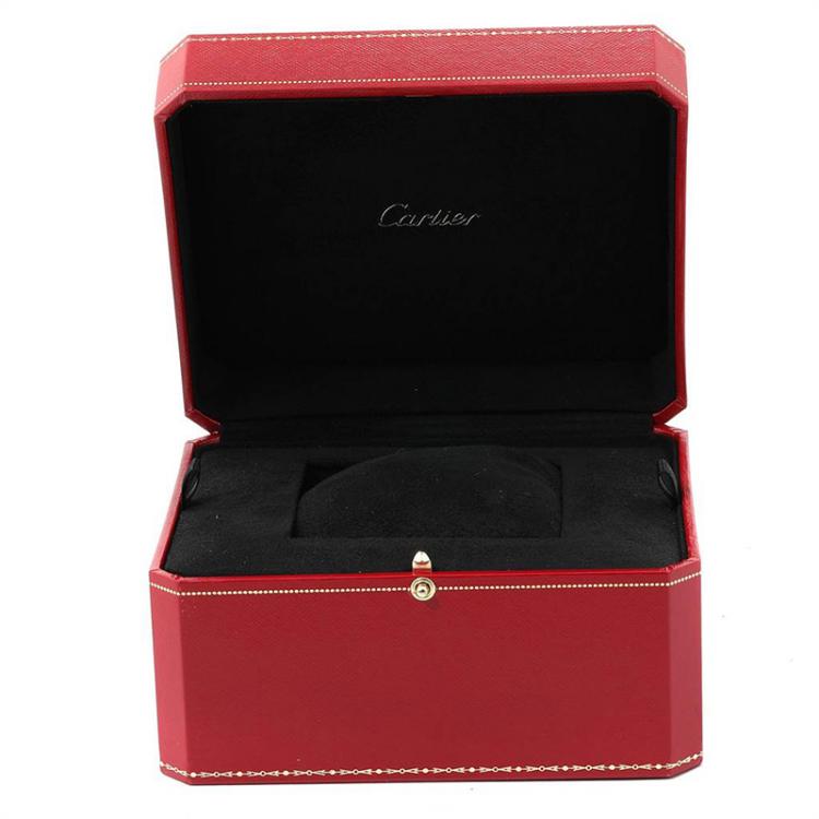 Pre Owned Cartier White 18K Yellow Gold Sapphire Colisee VLC Women's Wriswatch 24 MM