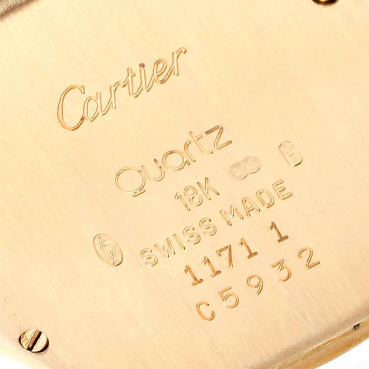 Pre Owned CartierWhite Diamonds And 18K Yellow Gold Panthere Cougar 1171 Women's Wriswatch 26 MM