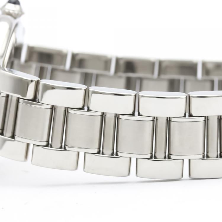 Pre Owned Cartier Silver Stainless Steel Must 21 W10109T2 Women's Wristwatch 28 MM