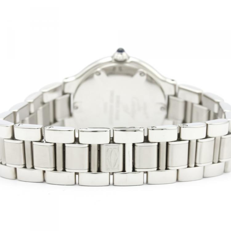 Pre Owned Cartier Silver Stainless Steel Must 21 W10109T2 Women's Wristwatch 28 MM