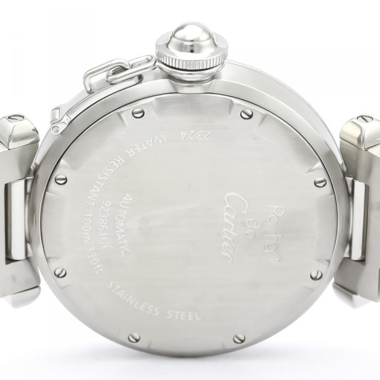 Pre Owned Cartier White Stainless Steel Pasha W31074M7 Women's Wristwatch 35 MM