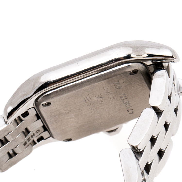 Pre Owned Cartier Panthere de Cartier White Stainless Steel Women's Wristwatch 22mm