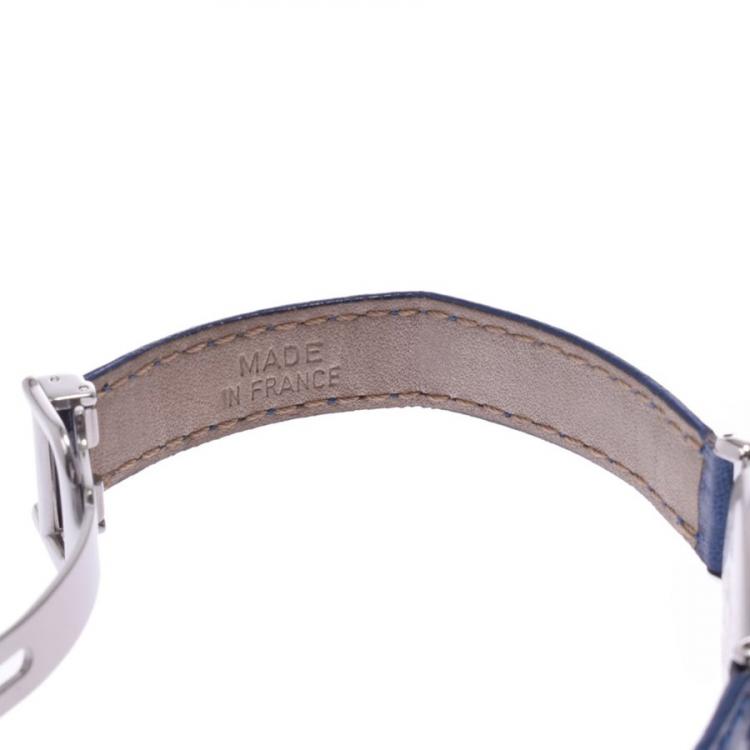 Pre Owned Cartier White Sterling Silver Must De Cartier Colisee Women's Wristwatch 24 MM