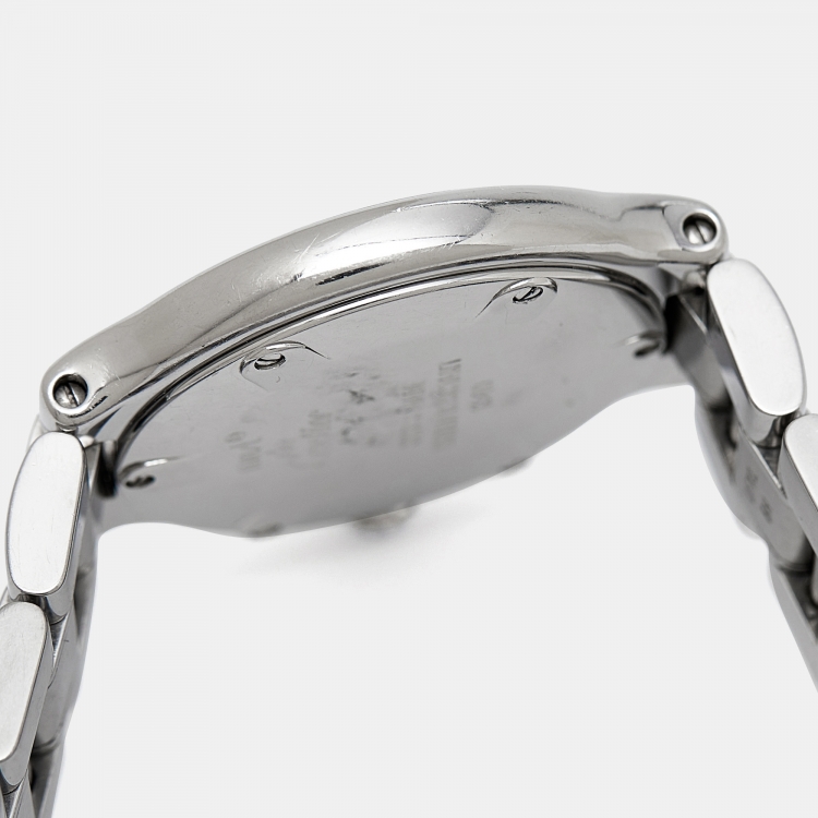 Pre Owned Cartier Silver Stainless Steel Must 21 de Cartier W10109T2 Quartz Women's Wristwatch 28 mm