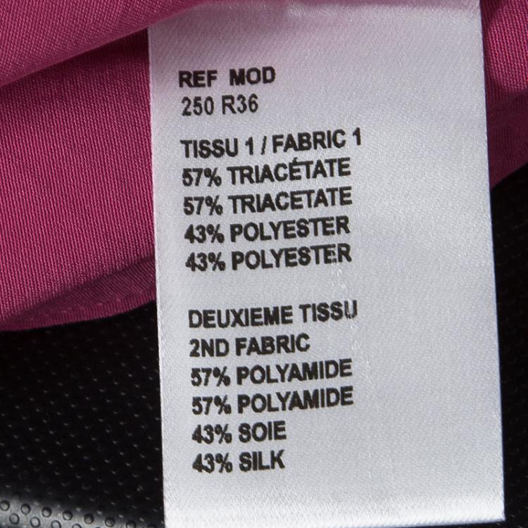 Pre Owned Carven Pink Contrast Collar Front Tie Detail Sleeveless Dress S