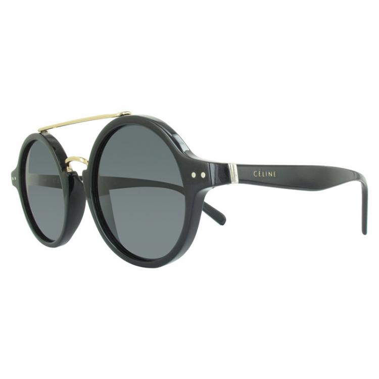 Pre Owned Celine Black CL41436S Round Sunglasses