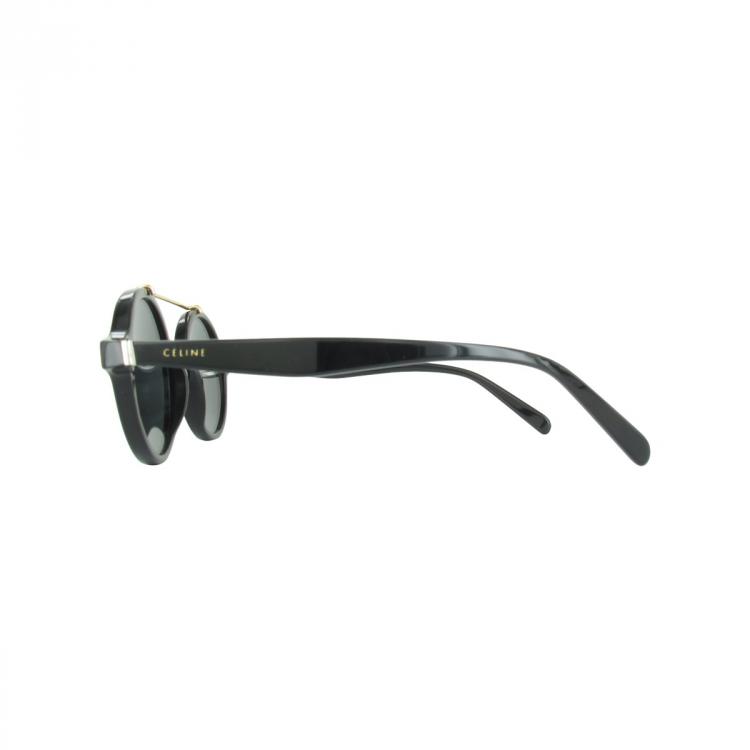 Pre Owned Celine Black CL41436S Round Sunglasses