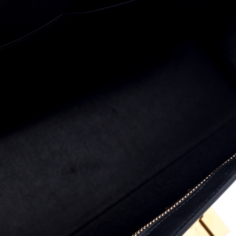 Pre Owned Celine Tri Color Leather and Suede Small Trapeze Bag