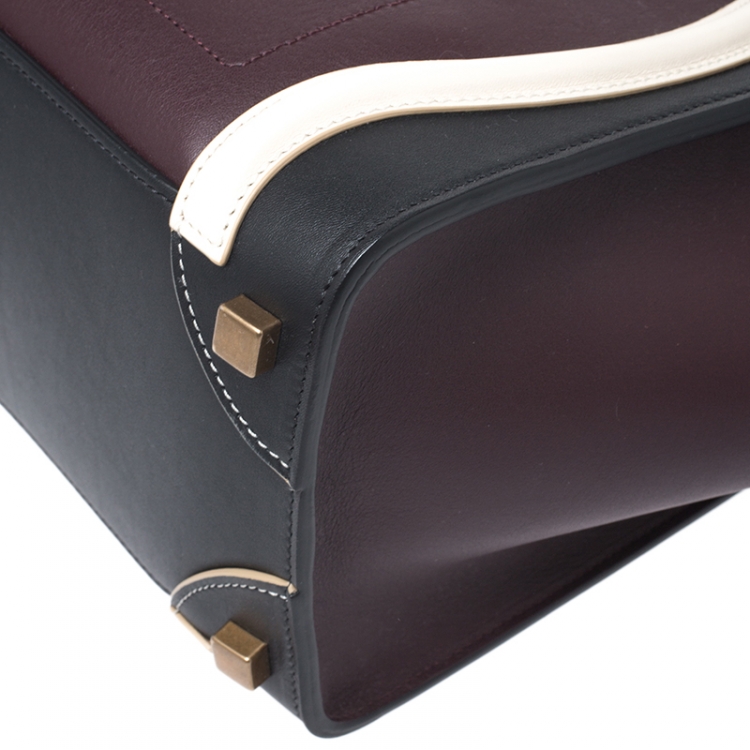 Pre Owned Celine Multicolor Leather Micro Luggage Tote