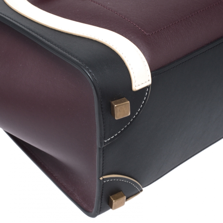 Pre Owned Celine Multicolor Leather Micro Luggage Tote