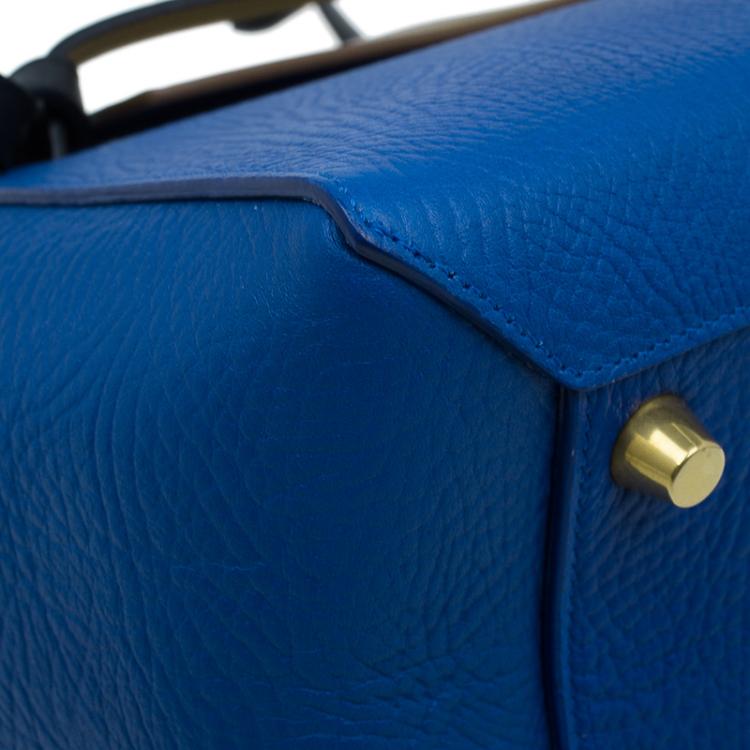 Pre Owned Celine Blue Elephant Calfskin Mini Belt Bag