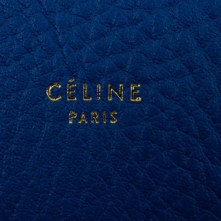 Pre Owned Celine Blue Elephant Calfskin Mini Belt Bag