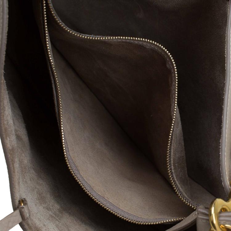 Pre Owned Celine Beige Leather Medium Hobo