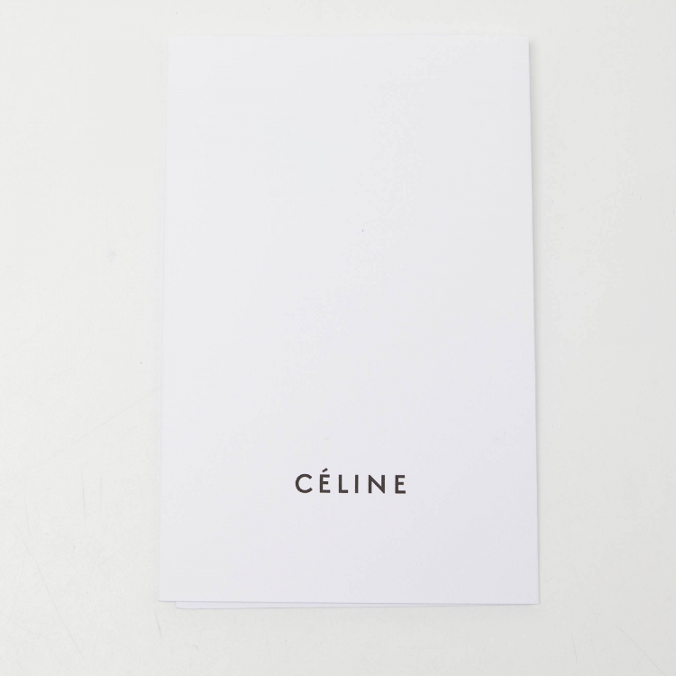 Pre Owned Celine Orange/White Elaphe Leather Card Holder