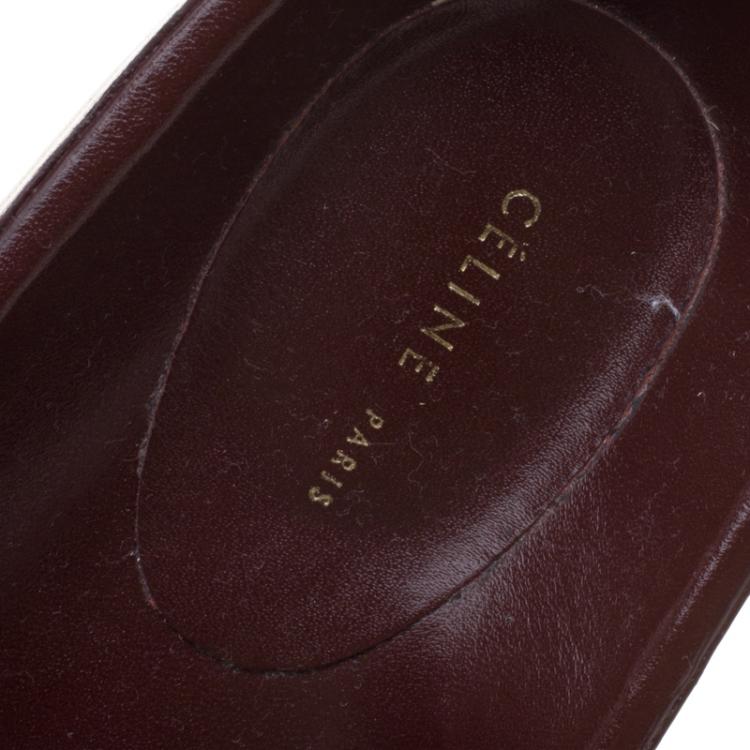 Pre Owned Celine Black Satin Twist Flat Slides Size 38