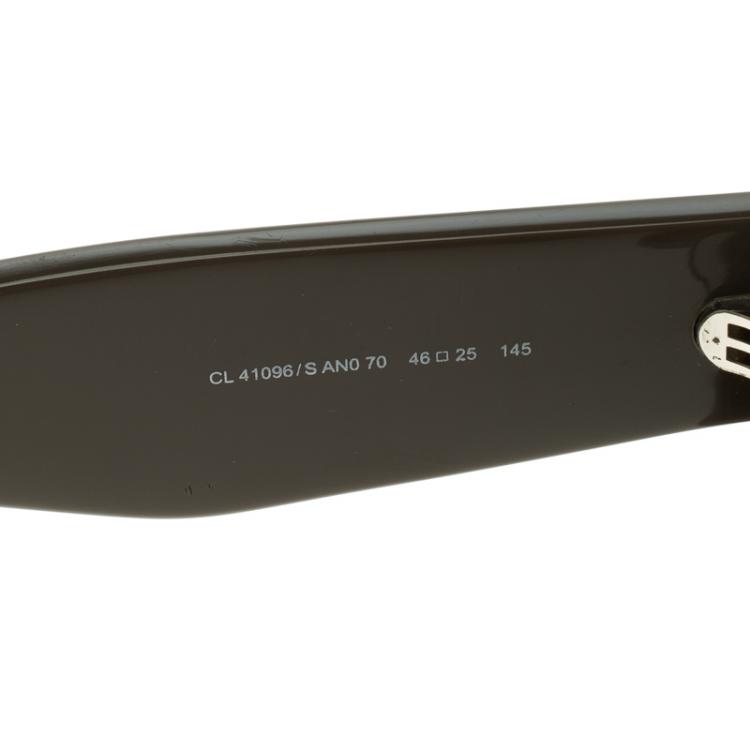 Pre Owned Celine Dark Brown Round Sunglasses