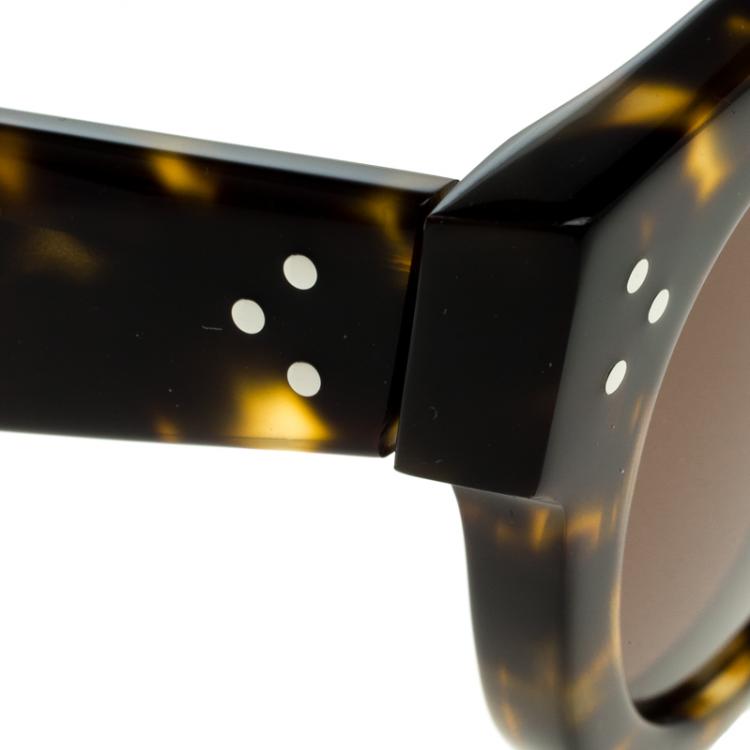 Pre Owned Celine Brown CL41043/S PHW/A6 Round Sunglasses