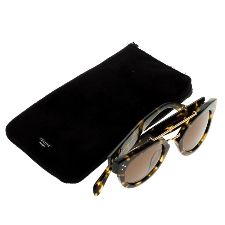 Pre Owned Celine Brown CL41043/S PHW/A6 Round Sunglasses