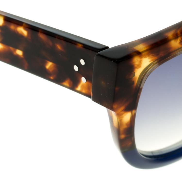 Pre Owned Celine Havana Blue / Grey 41026/S FU9DV Wayfarer Sunglasses