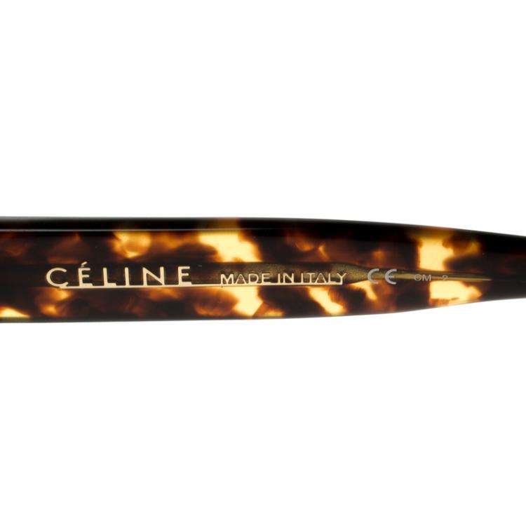 Pre Owned Celine Havana Blue / Grey 41026/S FU9DV Wayfarer Sunglasses