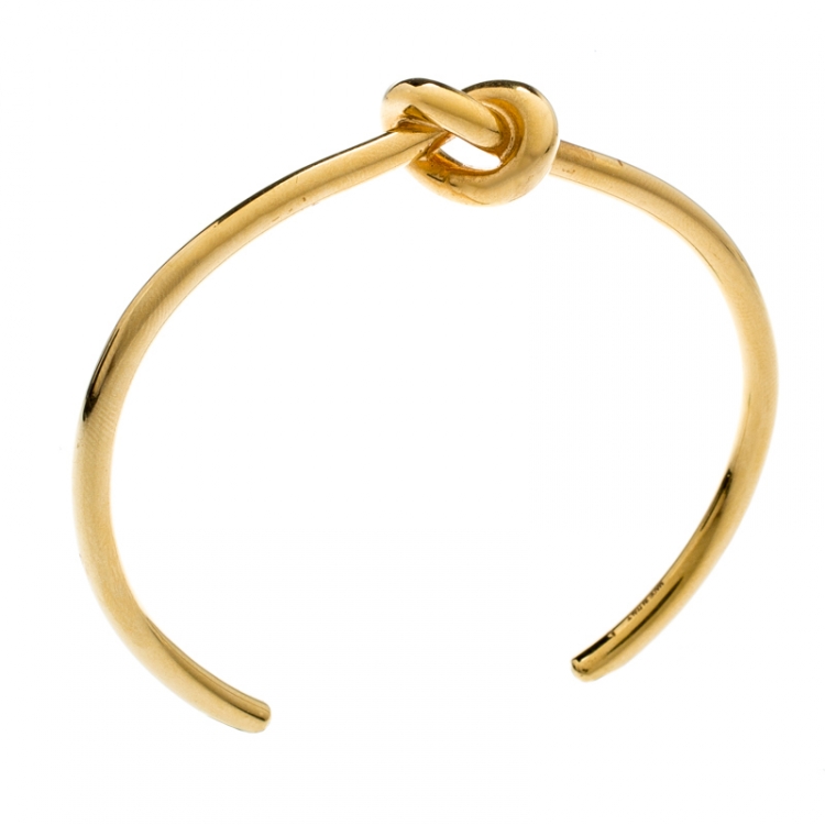 Celine Gold Plated Brass Extra Thin Open Knot Bracelet L Celine | TLC