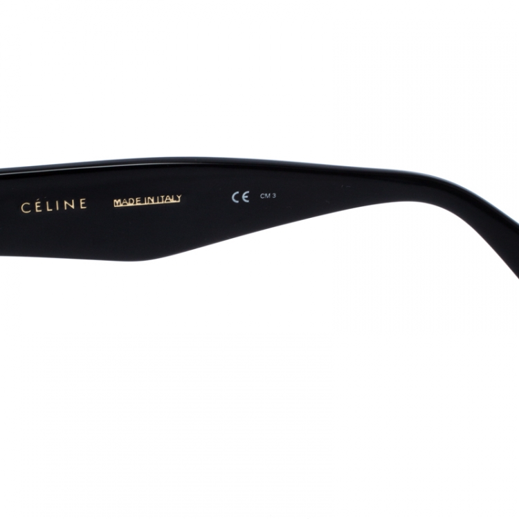 Pre Owned Celine Black/Grey CL 41097/S Square Sunglasses