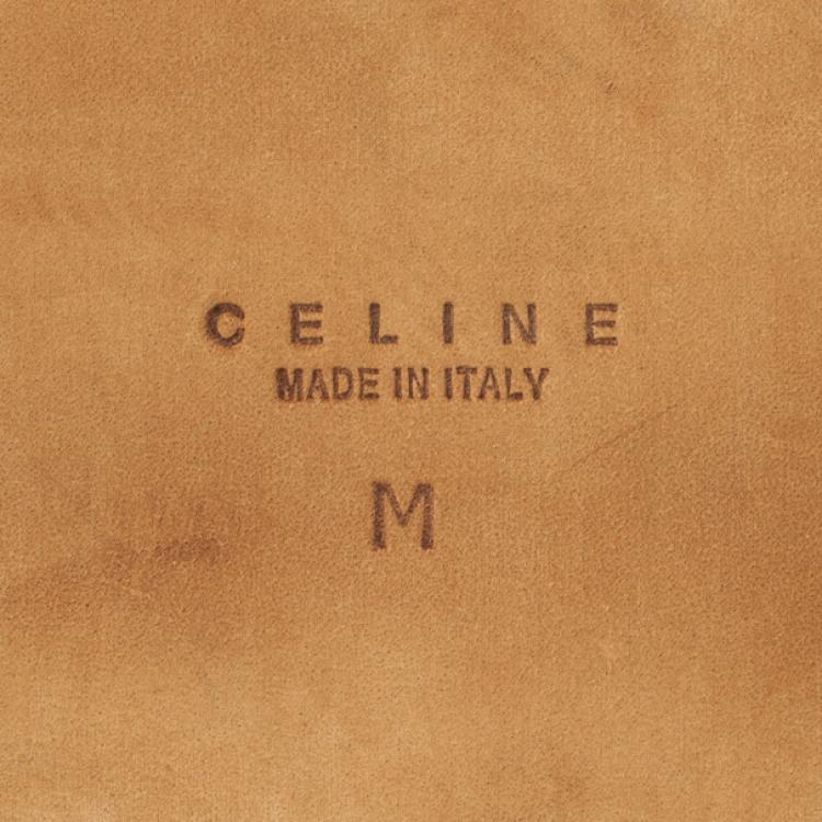 مملوكة مسبقًا Celine Black Leather Logo Studded Belt 93.5 CM
