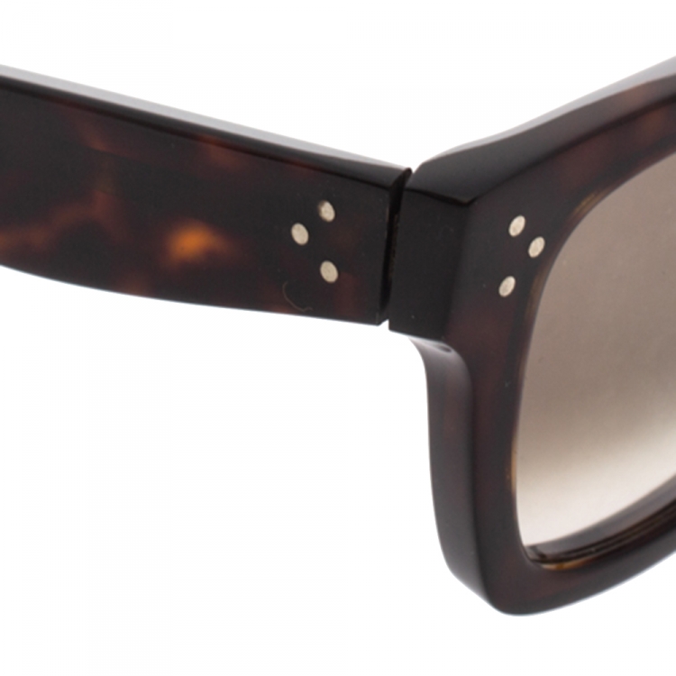 Pre Owned Celine Dark Brown Gradient CL41077/S Double Bridge Sunglasses
