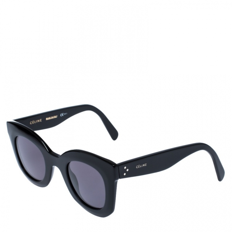 Pre Owned Celine Black CL 41393/S Marta Cateye Sunglasses