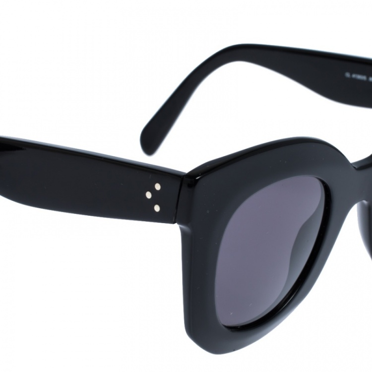 Pre Owned Celine Black CL 41393/S Marta Cateye Sunglasses