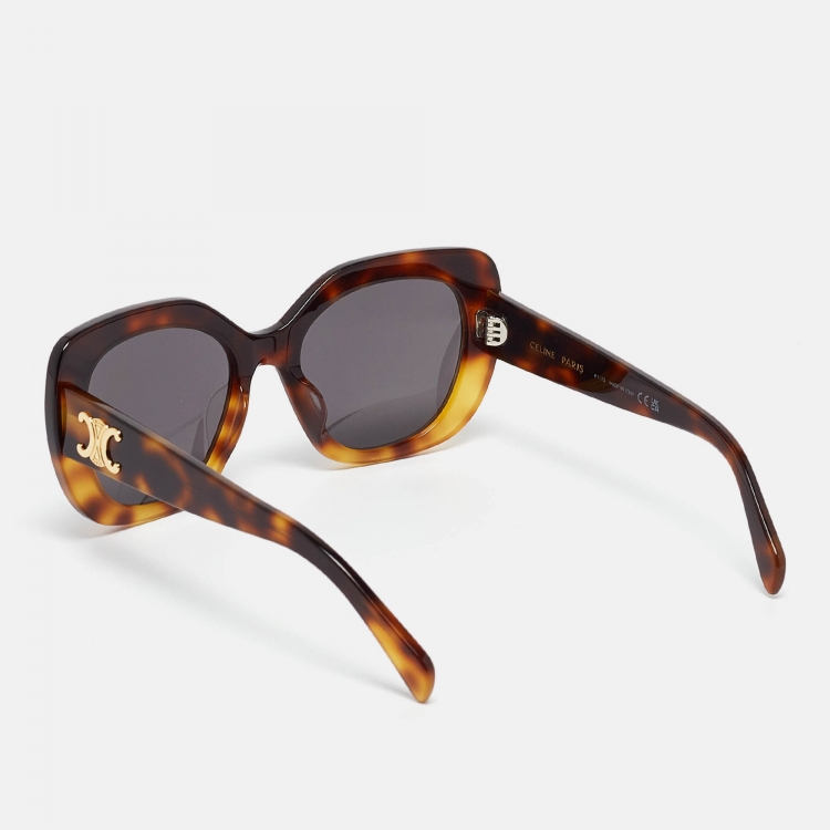 Pre Owned Celine Brown Tortoise CL40226U Butterfly Sunglasses