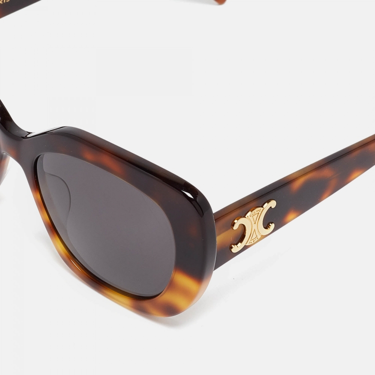 Pre Owned Celine Brown Tortoise CL40226U Butterfly Sunglasses