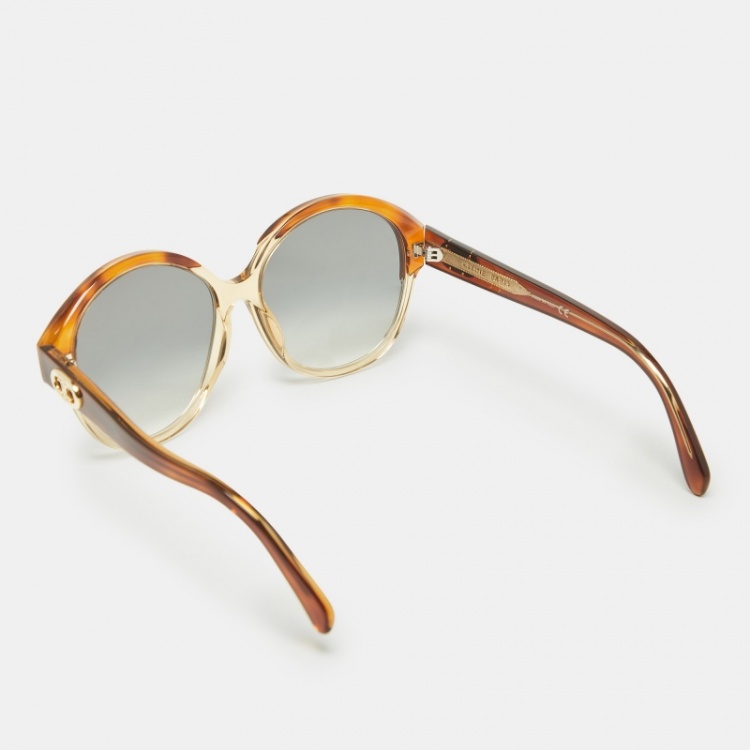 Pre Owned Celine Brown Gradient CL40154 Maillon Triomphe Oversized Sunglasses