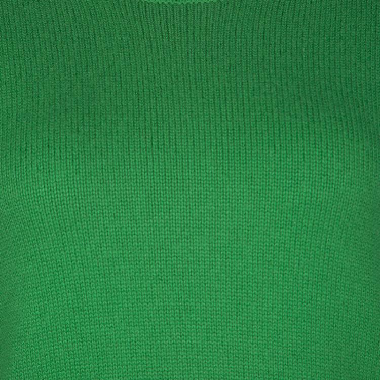 Pre Owned Celine Green Cashmere Crew Neck Sweater XS