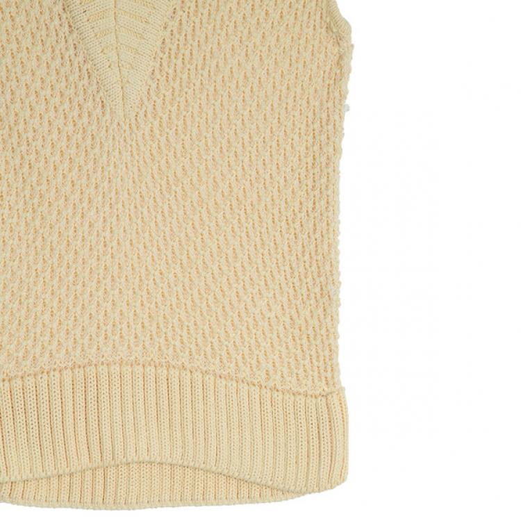 Pre Owned Celine Vintage Cable Knit Vest M