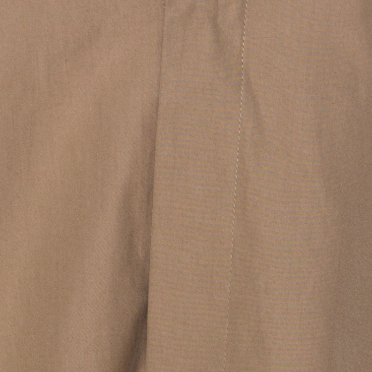 Pre Owned Celine Khaki Beige Cotton Flap Collar Detail Button Front Shirt M