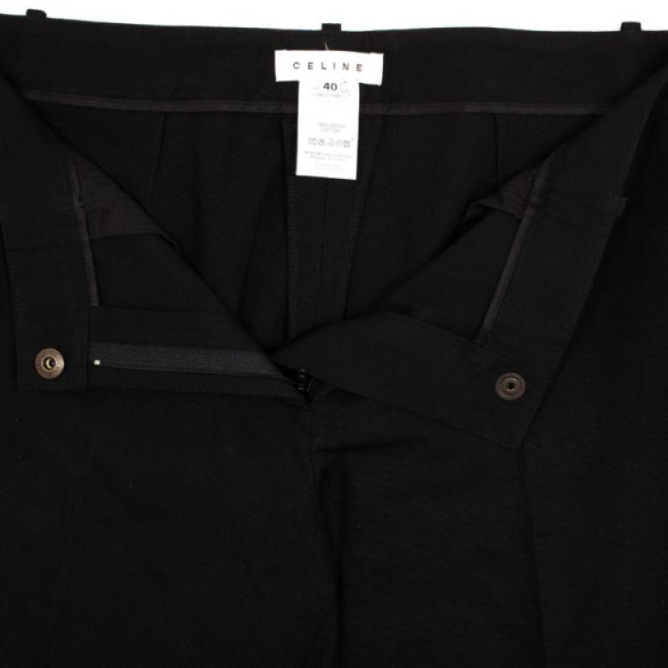 Pre Owned Celine Black Cropped Trousers M