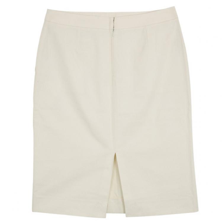 Pre Owned Celine Beige A-line Skirt M