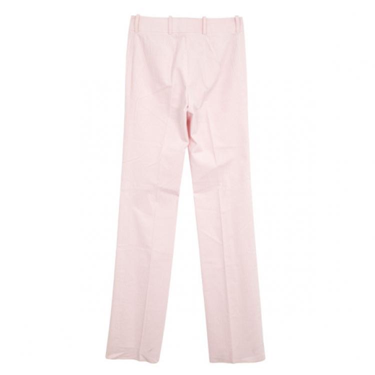 Pre Owned Celine Pink Corduroy Trouser M