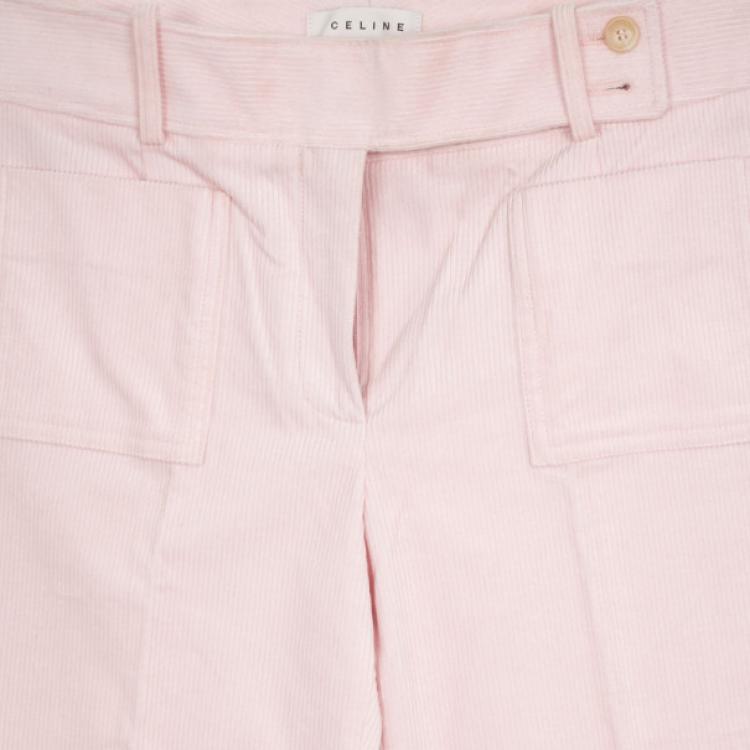 Pre Owned Celine Pink Corduroy Trouser M