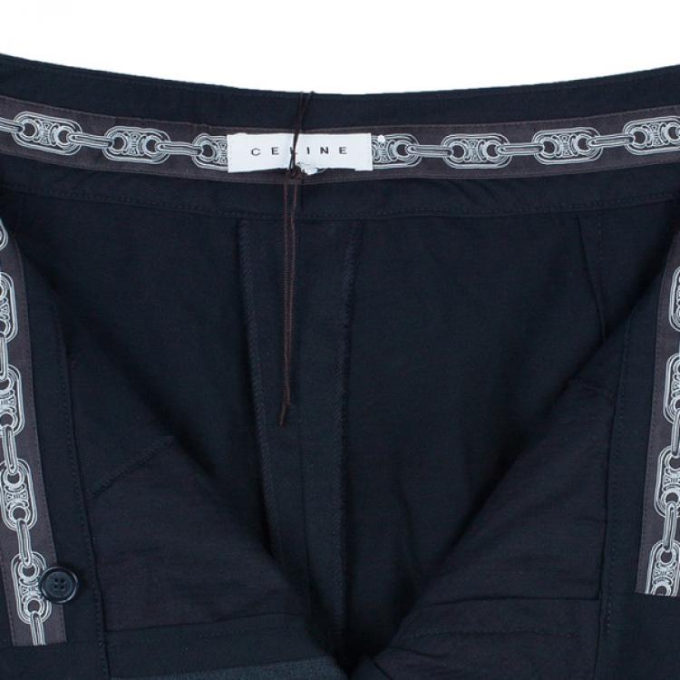 Pre Owned Celine Black Tapered Casual Trousers M
